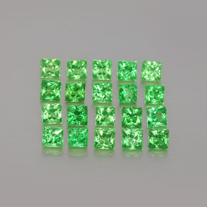 Achetez naturel ct vert grenat tsavorite gems, carré, en provenance tanzanie chez gemselect. en stock, livraison internationale!