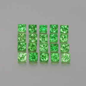 Achetez naturel ct vert grenat tsavorite gems, carré, en provenance tanzanie chez gemselect. en stock, livraison internationale!