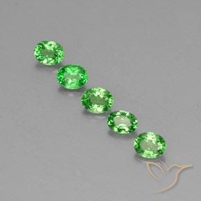 1.41ctw Naturel Vert éclatant Grenat Tsavorite, ovale, VS