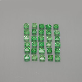 Achetez naturel 1,62ct vert grenat tsavorite gems, carré, en provenance tanzanie chez gemselect. en stock, livraison internationale!