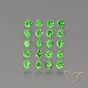 Achetez naturel 2.24ct Vert Électrique Grenat Tsavorite gems, Coupe roude, En provenance Tanzanie chez GemSelect. En stock, livraison internationale!