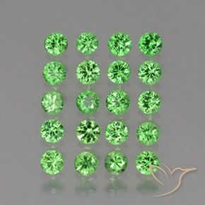 Achetez naturel 2.24ct Vert Électrique Grenat Tsavorite gems, Coupe roude, En provenance Tanzanie chez GemSelect. En stock, livraison internationale!