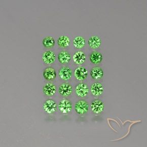 Achetez naturel 2,36ct vert grenat tsavorite gems, coupe roude, en provenance tanzanie chez gemselect. en stock, livraison internationale!