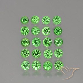Achetez naturel 2,36ct vert grenat tsavorite gems, coupe roude, en provenance tanzanie chez gemselect. en stock, livraison internationale!