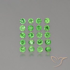 Achetez naturel 2,11ct vert grenat tsavorite gems, coupe roude, en provenance tanzanie chez gemselect. en stock, livraison internationale!
