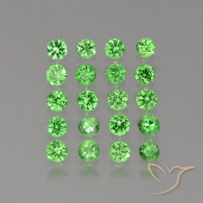 Achetez naturel 2,11ct vert grenat tsavorite gems, coupe roude, en provenance tanzanie chez gemselect. en stock, livraison internationale!