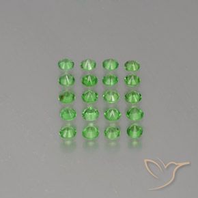 Achetez naturel 2,11ct vert grenat tsavorite gems, coupe roude, en provenance tanzanie chez gemselect. en stock, livraison internationale!