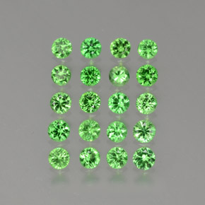Achetez naturel 2.00ct Vert moyen Grenat Tsavorite gems, Coupe roude, En provenance Tanzanie chez GemSelect. En stock, livraison internationale!