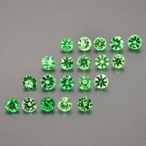 Achetez naturel 2,41ct vert grenat tsavorite gems, coupe roude, en provenance tanzanie chez gemselect. en stock, livraison internationale!