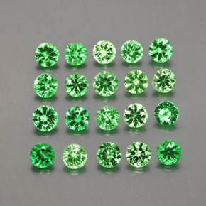 Achetez naturel 2,41ct vert grenat tsavorite gems, coupe roude, en provenance tanzanie chez gemselect. en stock, livraison internationale!