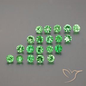Achetez naturel 1,95ct vert grenat tsavorite gems, coupe roude, en provenance tanzanie chez gemselect. en stock, livraison internationale!