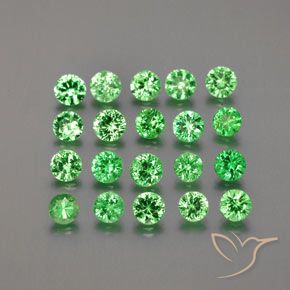 Achetez naturel 1,95ct vert grenat tsavorite gems, coupe roude, en provenance tanzanie chez gemselect. en stock, livraison internationale!