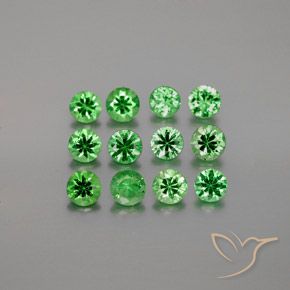 Achetez naturel 2.36ct Vert intense Grenat Tsavorite gems, Coupe roude, En provenance Tanzanie chez GemSelect. En stock, livraison internationale!