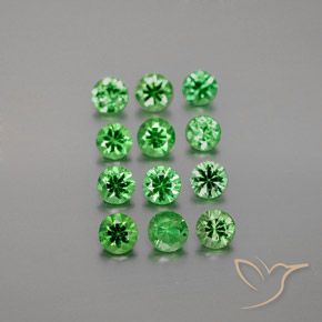 Achetez naturel 2.36ct Vert intense Grenat Tsavorite gems, Coupe roude, En provenance Tanzanie chez GemSelect. En stock, livraison internationale!