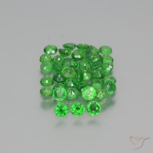2.76ctw Naturel Vert Électrique Grenat Tsavorite, Tour, VS-SI