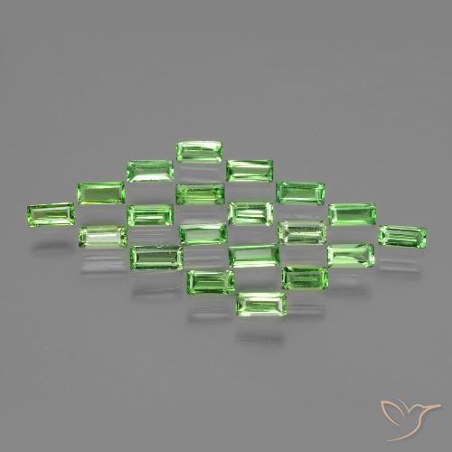 1.98ctw Naturel Vert éclatant Grenat Tsavorite, Baquette, VS