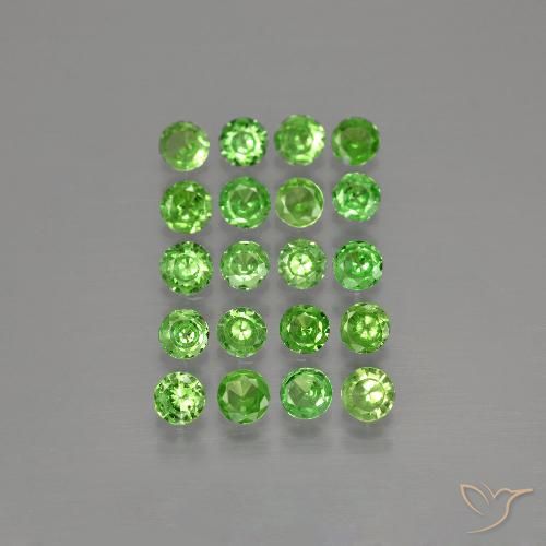 Achetez naturel 1,56ct vert grenat tsavorite gems, coupe roude, en provenance tanzanie chez gemselect. en stock, livraison internationale!