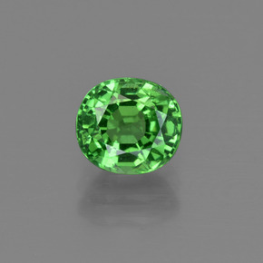 Grenat Tsavorite Vert moyen naturelle Coupe ovale, 1.41 ct, VS-SI