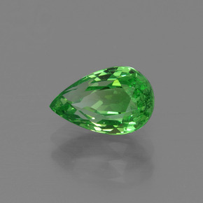 Grenat tsavorite vert naturelle en forme de poire, 1,52 ct, VS