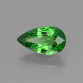 Grenat Tsavorite Vert intense naturelle En forme de poire, 1.26 ct, VVS-VS