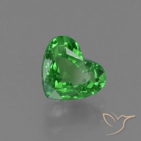Grenat Tsavorite Vert moyen naturelle Cœur, 1.10 ct, VS-SI