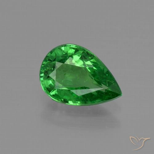 1.09ct Naturel Vert clair Grenat Tsavorite, En forme de poire, VS-SI