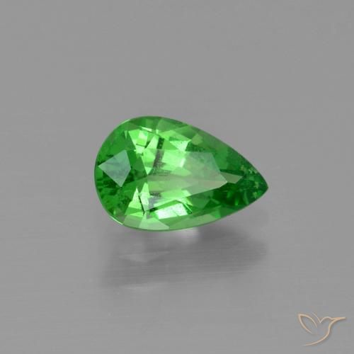 Grenat Tsavorite Vert clair naturelle En forme de poire, 1.07 ct, VS