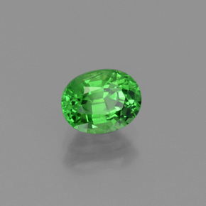 Grenat Tsavorite Vert Électrique naturelle Coupe ovale, 1.01 ct, VS