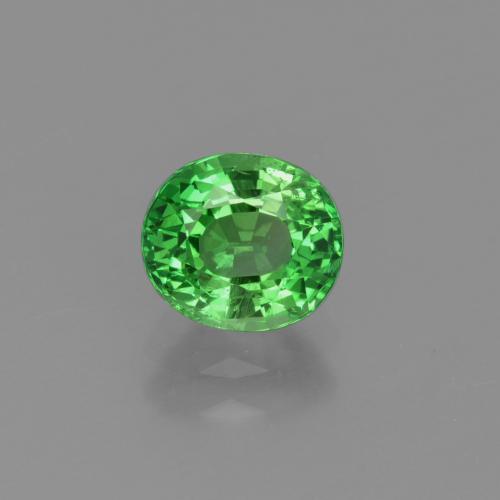 Grenat tsavorite vert naturelle coupe ovale, 1,16 ct, VS-SI