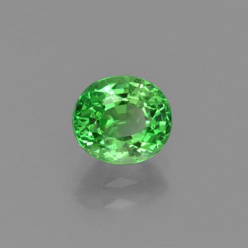 Grenat tsavorite vert naturelle coupe ovale, 1,16 ct, VS-SI