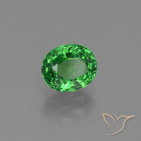 Grenat Tsavorite Vert clair naturelle ovale, 1.18 ct, SI