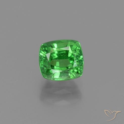 1.18ct Naturel Vert Électrique Grenat Tsavorite, Coussin, VS-SI