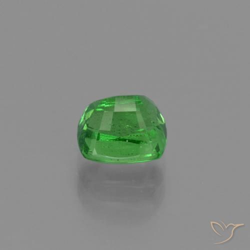 Grenat Tsavorite Vert Électrique naturelle Coussin, 1.18 ct, VS-SI