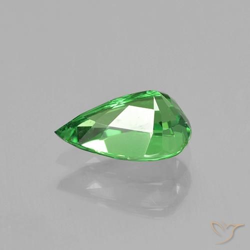Grenat Tsavorite Vert clair naturelle En forme de poire, 1.17 ct, VS