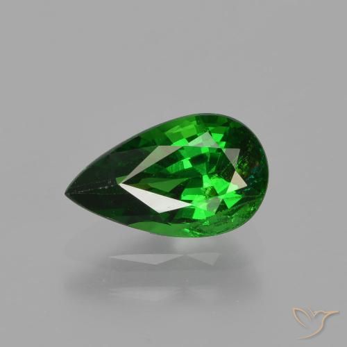 1.18ct Naturel Vert intense Grenat Tsavorite, En forme de poire, SI