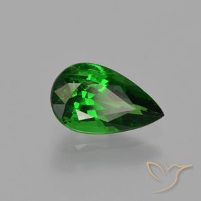 Grenat Tsavorite Vert intense naturelle En forme de poire, 1.18 ct, SI