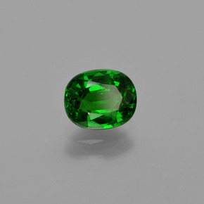 Grenat tsavorite vert naturelle coupe ovale, 1,01 ct, VS
