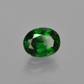 Grenat tsavorite vert naturelle coupe ovale, 1,12 ct, VS-SI