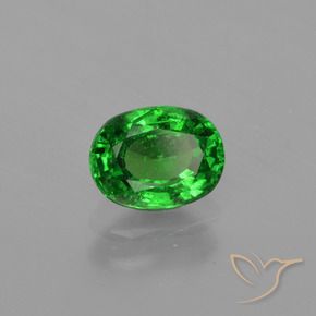 Grenat Tsavorite Vert moyen naturelle ovale, 0.99 ct, VS-SI