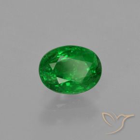 Grenat Tsavorite Vert moyen naturelle ovale, 0.75 ct, SI