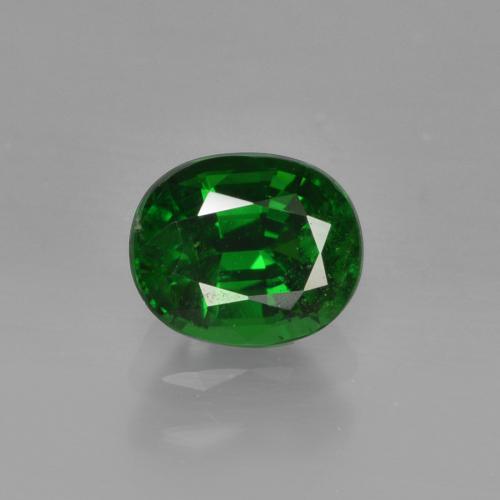 Grenat tsavorite vert foncé naturelle coupe ovale, 0,96 ct, VS