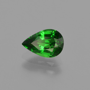 Grenat Tsavorite Vert forêt clair naturelle En forme de poire, 0.96 ct, SI