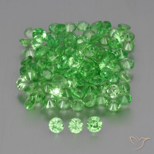 4.90ctw Naturel Vert éclatant Grenat Tsavorite, Tour, VS