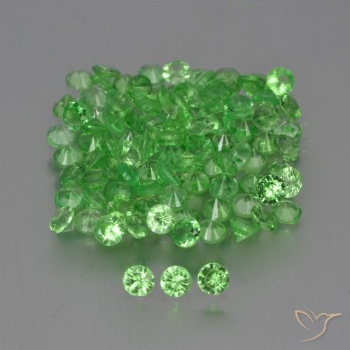 4.13ctw Naturel Vert éclatant Grenat Tsavorite, Tour, VS