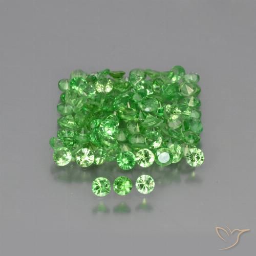 4.13ctw Naturel Vert éclatant Grenat Tsavorite, Tour, VS