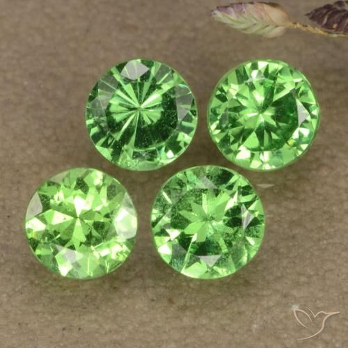 Achetez naturel 1,19ct vert grenat tsavorite gems, coupe roude, en provenance tanzanie chez gemselect. en stock, livraison internationale!