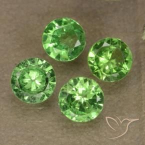 Achetez naturel 0.98ct Vert éclatant Grenat Tsavorite gems, Coupe roude, En provenance Tanzanie chez GemSelect. En stock, livraison internationale!