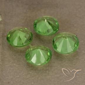 Achetez naturel 0.98ct Vert éclatant Grenat Tsavorite gems, Coupe roude, En provenance Tanzanie chez GemSelect. En stock, livraison internationale!
