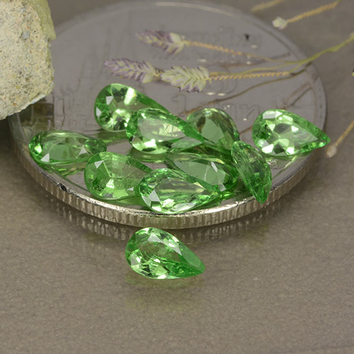 Achetez naturel 1,48ct vert grenat tsavorite gems, en forme de poire, en provenance tanzanie chez gemselect. en stock, livraison internationale!