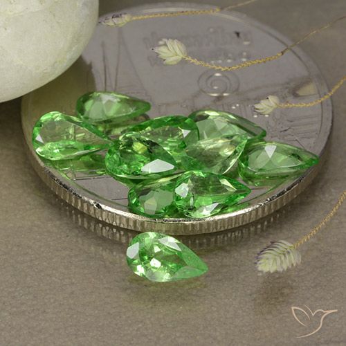 Achetez naturel 1.67ct Vert clair Grenat Tsavorite gems, En forme de poire, En provenance Tanzanie chez GemSelect. En stock, livraison internationale!